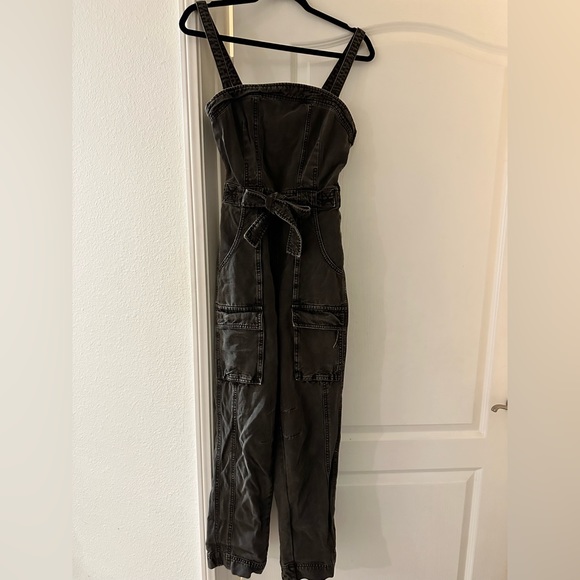 Free People Denim - Free people black denim overalls